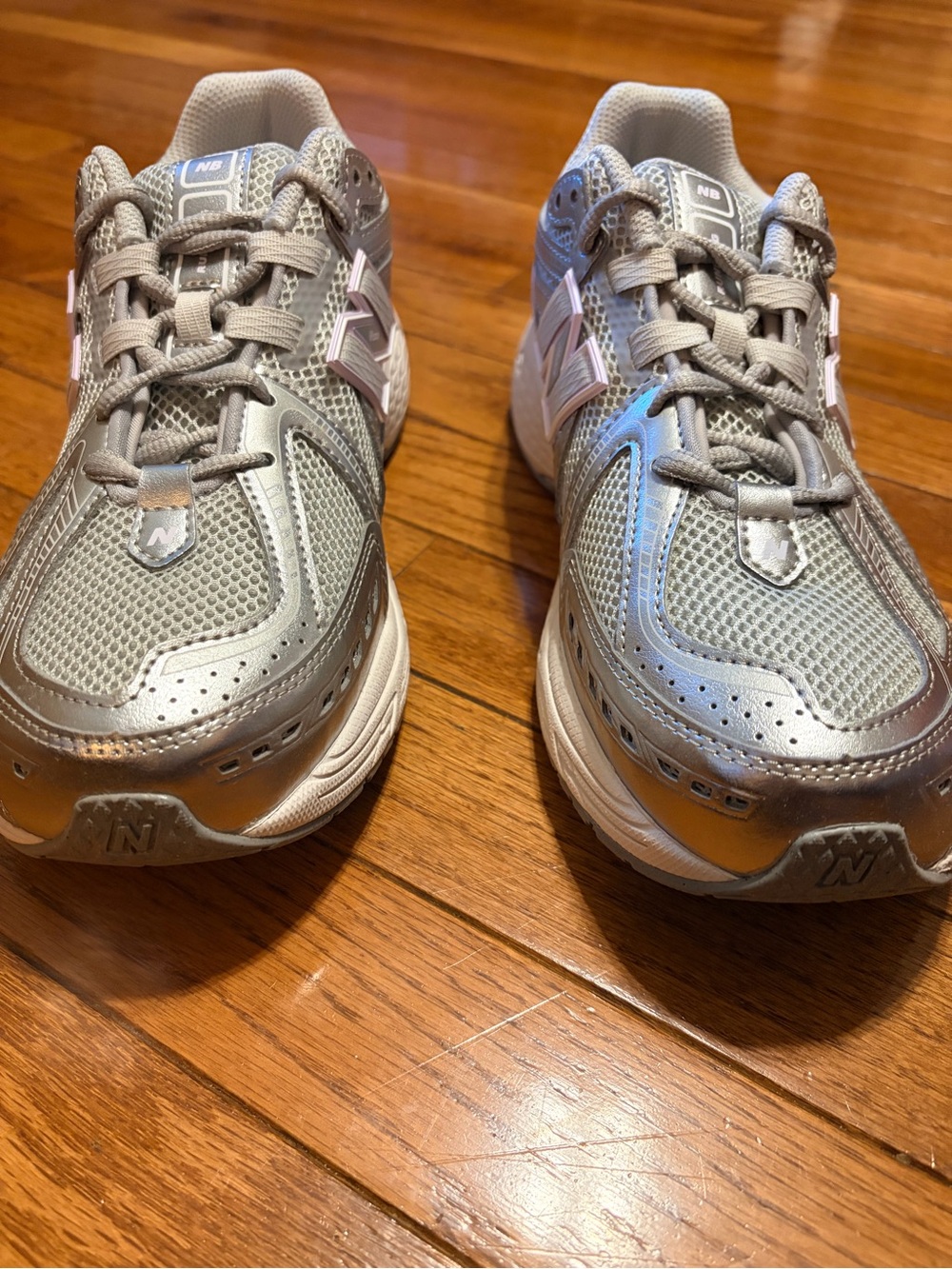 New Balance 1906 Kids Silver and White Athletic Sneakers